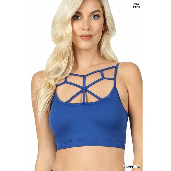 Zenana‎ Outfitters NEW Web detail bralette - Picture 1 of 5